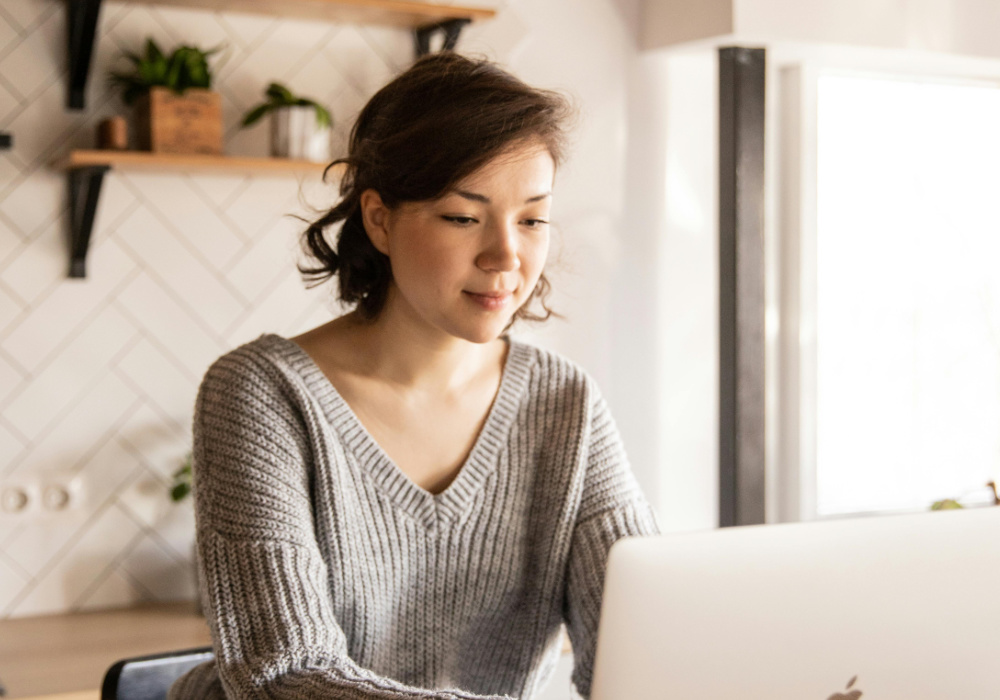 young woman learning how to run her business